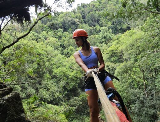 Rapel na Cachoeira Trentin